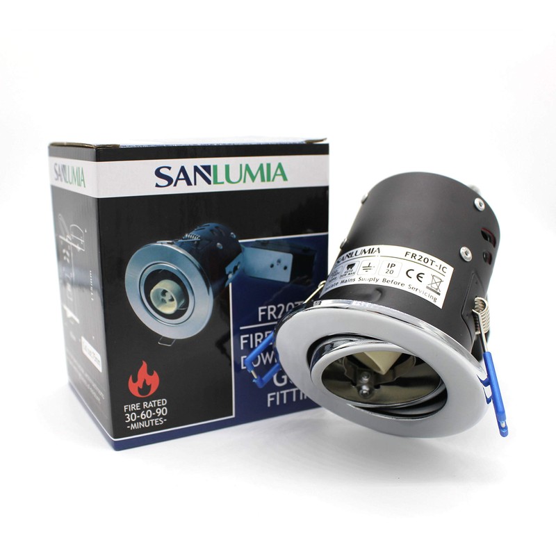 sanlumia 2 X LED Fire Rated Downlight Can GU10 Recessed