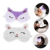 FOMIYES Cute Animal Plush Eye Masks Fox Rabbit Sleep Masks