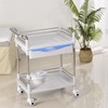 Rolling Utility Cart,Qiwey Medical Utility Cart with Drawers,3-Tier Esthetician Cart
