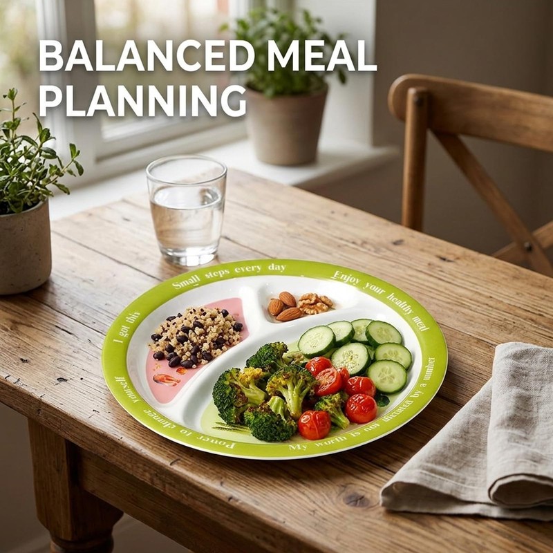 GYTFOG Portion Control Plates, Portion Control Plate for Balanced Eating,