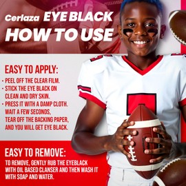 Cerlaza Baseball Accessories, 48 Pairs Eye Black Stickers Smudgeproof, Individually Wrapped Eye Black Tattoos for Football Soccer, Game Day Party Sports Eyeblack (Dart, Kids)