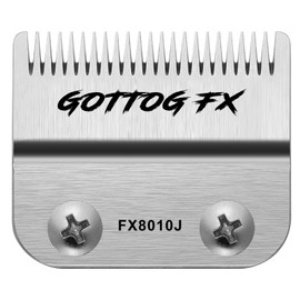 FX8010J Replacement Blades for BaBylissPRO FX870, FX890, FX825, FX673 Clippers, DLC Replacement Fade Blade Compatible with Babyliss Clipper Blades, Silver