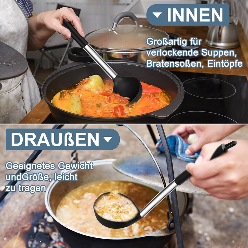 HaWare Soup Ladle Set (2, Black)