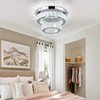 LEONTYNE 11.8 inch Dimmable Modern Crystal Chandelier 2-Layer Round Crystal