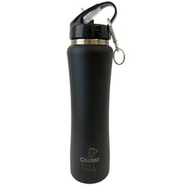 Cocker - Stainless Steel Water Bottle 550 ml. - Water Bottle - Thermal Bottle - Trekking - Fitness - Gym - Sport - Camping - Office - Outdoor - Black