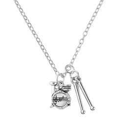 Drum Accessories Gifts for Men Women Daughter Son Birthday Gift for Drummer Percussionist Necklace Gifts for Men Women Friend Drum Lover Christmas Gift for Drummer Grandson Sister Drum Necklace Charm