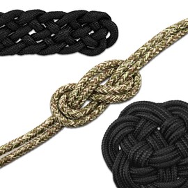 Navaris Outdoor Survival Seil - 4mm 30,5m Allrounder-Schnüre - Reißfeste Schnur zum Campen Fischen Basteln in Schwarz - kein Kletterseil