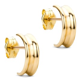 Orovi 14ct Yellow Gold Stud Earrings, Gold