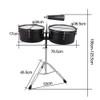 Lykos Percussion 13" & 14" Timbales Drum Set with Stand