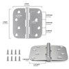 goldenwarm 3 Pieces Satin Nickel Door Hinges 4 x 4