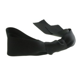 VINGTAINE H7072-BK- Asymmetrical Long Satin Ribbon Hair Clip, Beak Clip, Dakar Clip, Hair Access