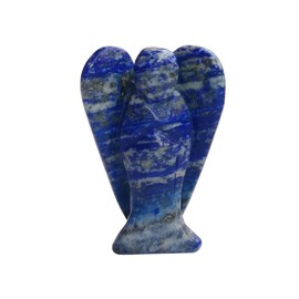 Sunshcat Natural Lapis Lazuli Healing Crystal Prayer Guardian Angel Statue,2 Inchs Carving Pocket Palm Crystals and Healing Stones Figurines Decoration
