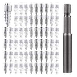 AIEX 100pcs Screw in Tire Studs, 9mm Wheel Tyre Studs for Ice and Snow Tire Spikes ATV Tire Studs with Installation Tool for Car Truck Motorcycle Bicycle Boot ATV SUV Auto Accessories