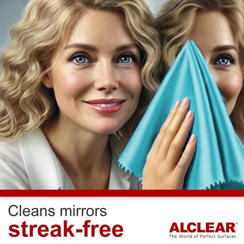 ALCLEAR 820051UM Ultra-Microfibre Cloth, Glass Polisher, 70 x 50 cm,