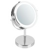 iDesign Lighted Free Standing Vanity Makeup Mirror for Bathroom Countertops