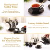 DUJUST 22 pcs Porcelain Tea Set for 6, Luxury British