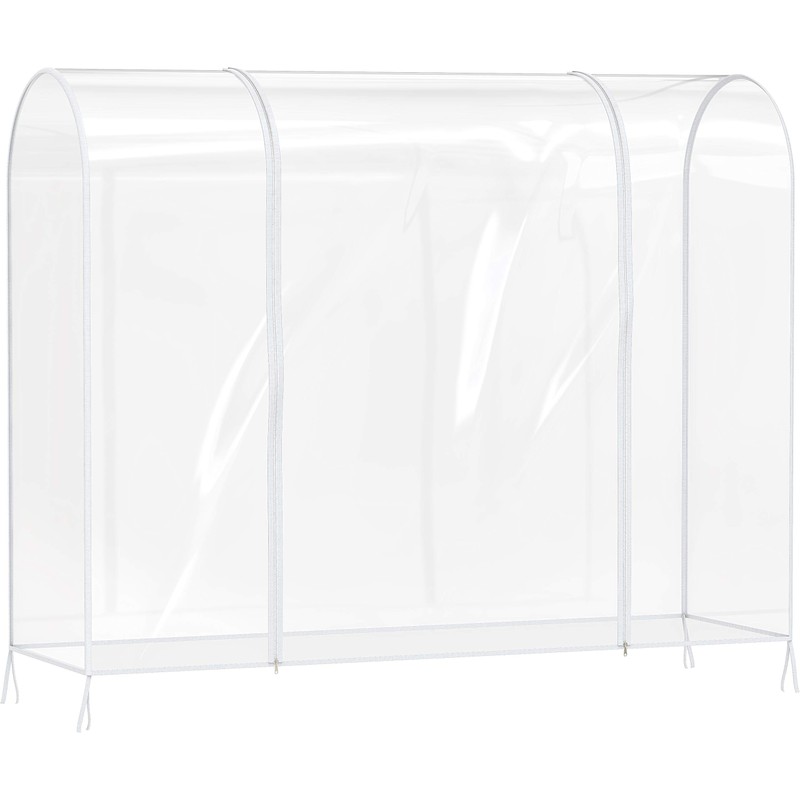 Simple Houseware Clear Garment Rack Cover