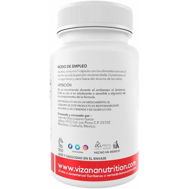 VIZANA NUTRITION | Vitamina K2-MK7 + D3 en Cápsulas HPMC