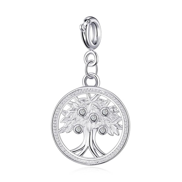 Philip Jones Tree of Life Charm Created with Zircondia® Crystals