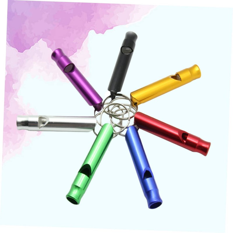 Kisangel 3sets Portable Emergency Whistle Aluminum Alloy Survival Tool for