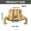 Brass Quick Couplings, Pack of 2 1 Inch Hose Connection,