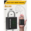 Pothunder Heavy Duty Smart Padlock, Gate Lock Padlock with Key