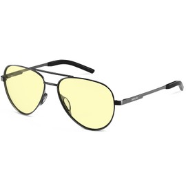 ANYLUV Blue Light Blocking Glasses Men, Pilot Style Computer Gaming Glasses Lightweight Metal Frame & Comfortable Nose Pad