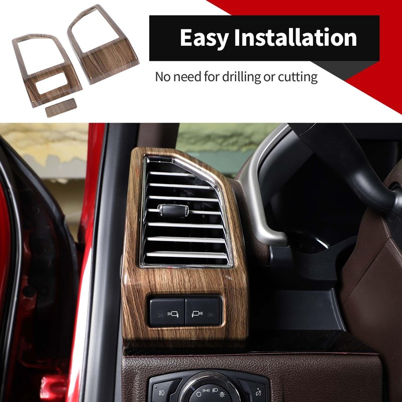 Voodonala for Ford F-150 Center Console Dash Side Vent Panel