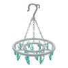 JVL Round Sock Dryer Complete with 16-Piece Clothes Pegs, Aqua,