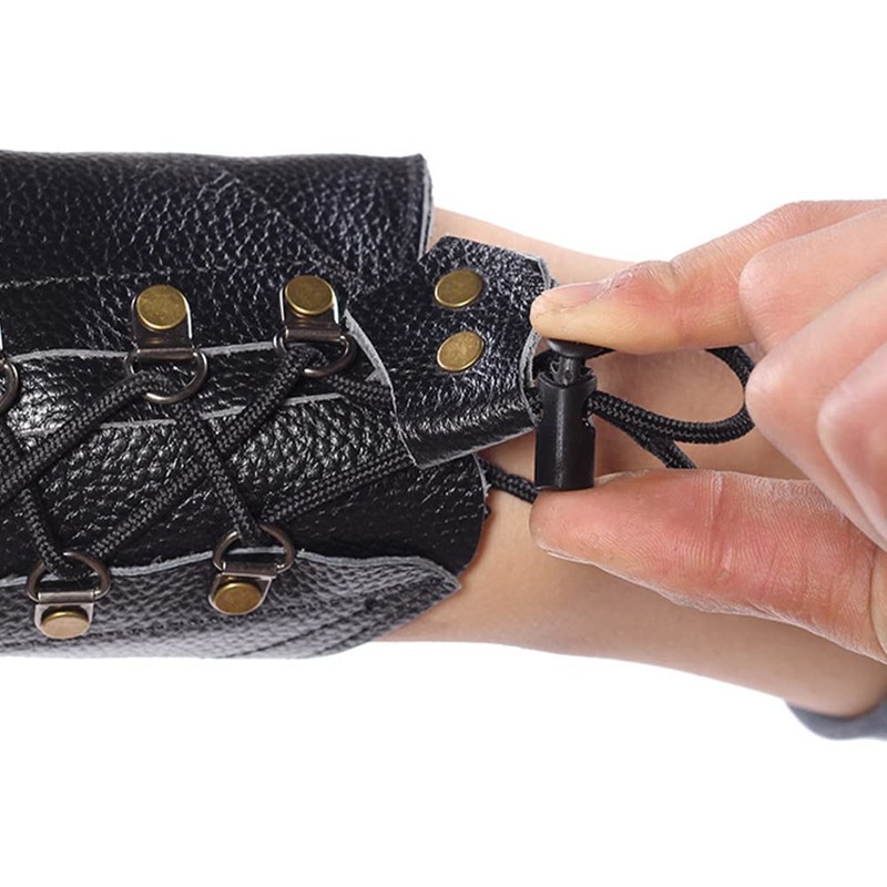 CENPEK 12.5" Adjustable Leather Elbow Protector Forearm Protector Archery Arm