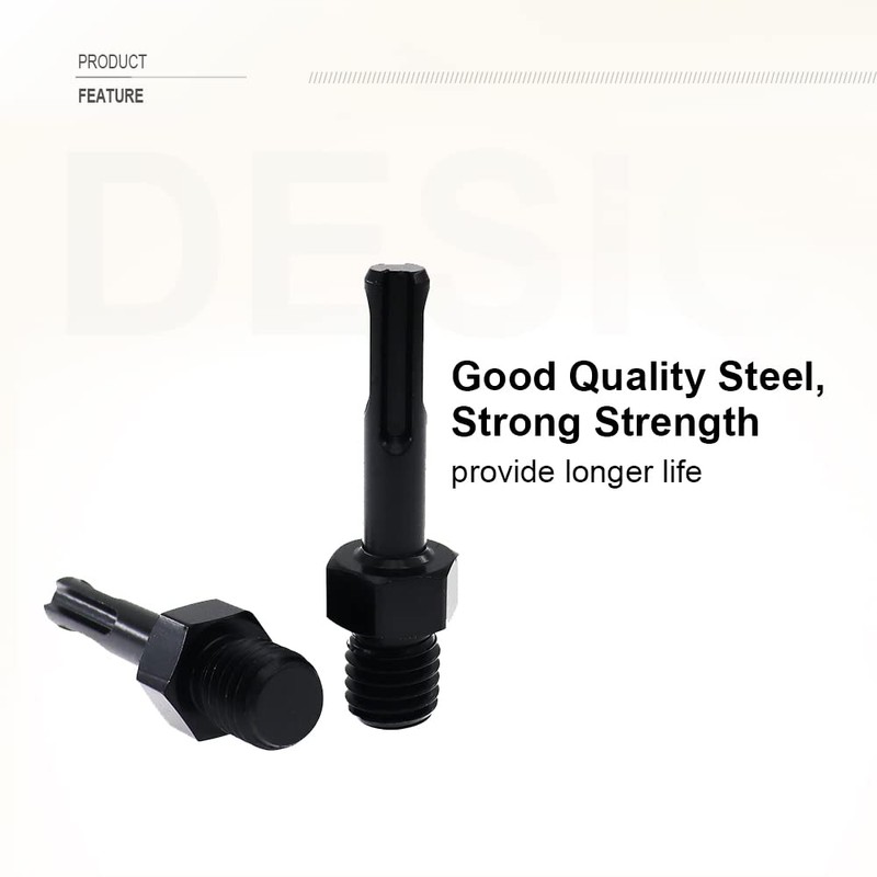 SHDIATOOL Adapter M14 Male Thread to SDS Plus Connection Converter