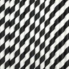 Black & White Striped Paper Straws (10mm x 200mm) -