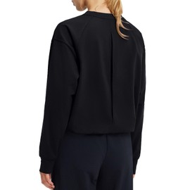 baleaf Women's Cropped Sweatshirt Thermal Warm Fleece Pullover Lightweight Athletic Hiking Running Outdoor Gym Sweaters Black M