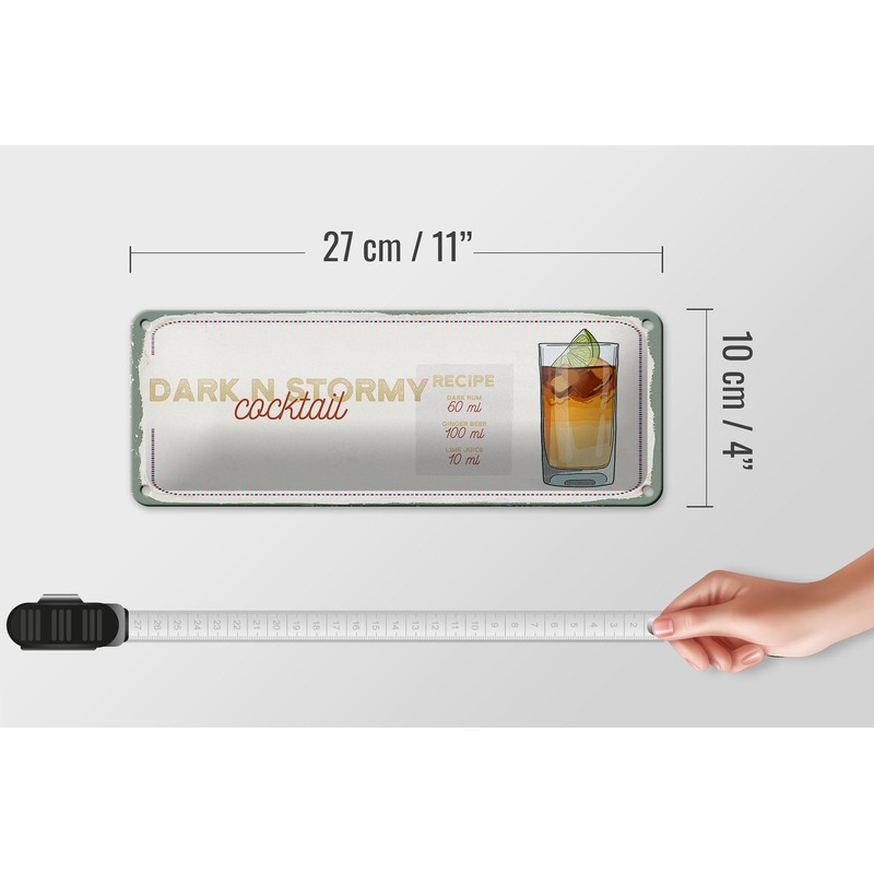 Femer Tin Sign Recipe Dark n Stormy Cocktail Recipe 27