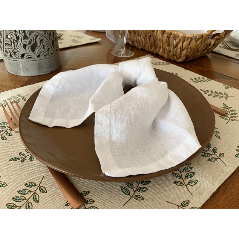Eight Owls Linen Napkins – 100% Pure Stonewashed Linen Cloth