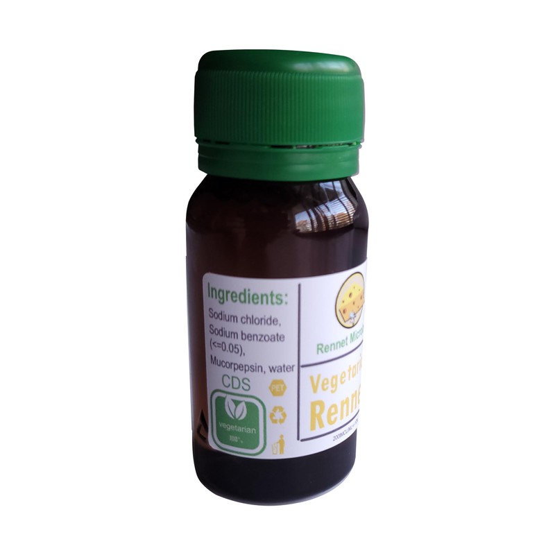 Liquid Rennet - Vegetarian Rennet for Cheese Making (50ml /