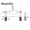 Musiclily Guitar Double Locking Tremolo Bridge Bracket and M7 Stud