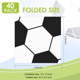 40PCS Disposable Napkins for Party - Soccer Themed Decorations for Birthday, Baby Shower & Sports Fans