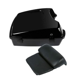 TCMT Razor Tour Pack Trunk Backrest Pad Fit For Harley Touring Road Glide Street Glide Electra Glide Road King 1997-2013(Black Latches)