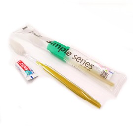 Generic Toothbrush Toothpaste Dental Kit Travel Sets Personal Teeth Cleaning Appliance (Golden(10sets/Pack))