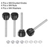 QUARKZMAN Set of 4 M4 x 40 mm Thread Knurled