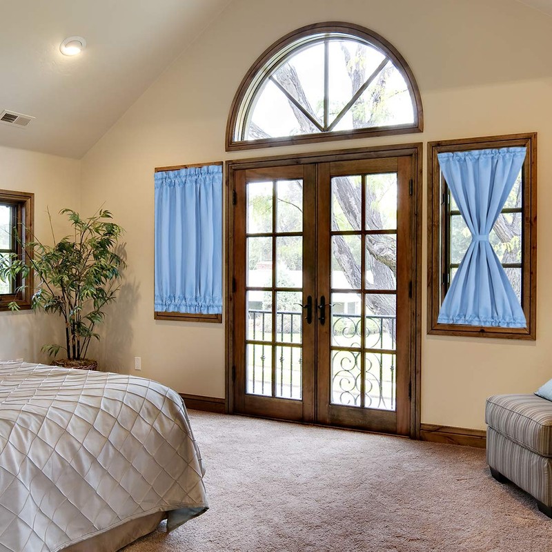 PiccoCasa Blackout French Door Curtain Panel - Blackout Door Curtain