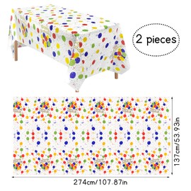 Dokpav 2Pcs Mantels Rectangular, Mantele Desechables, Manteles de Plástico, Mantele de Fiesta de Cumpleaños137x274cm, Manteles de Mesa de Fiesta para Cumpleaños, Boda, Aniversario,Baby Shower