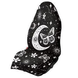 Tuoxiukan Gothic Butterfly Moon Car Seat Sweat Towel Cover After Gym Workout Beach Swimming Machine Washable Car Seat Towels for Front Seats with Non-Slip Backing