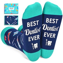Zmart Dentist Socks Teeth Socks Dental Socks, Dentist Gifts Dental Assistant Gifts Dental Hygienist Gifts Tooth Gifts Teeth Gifts Orthodontist Gifts
