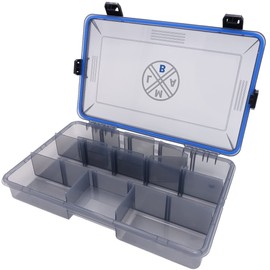 LMAB Tackle Box Shallow 3 Sizes Bait Box Flat Waterproof (M - 27.5 x 18 x 5 cm)