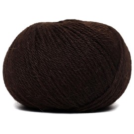 Juego de 3 madejas de lana de alpaca 100% para bebé, peso DK, fabricado en Perú, suave y perfecto para tejer y ganchillo (café oscuro, DK)