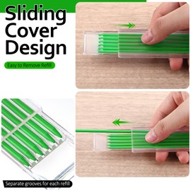 Hiboom 24 Pieces 2.8mm HB Refill for Carpenter Pencil, Study Long Lasting Pencil for Mechanical Woodworking Construction (Green)