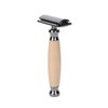 Men Shaving Razor with Wood Handle Portable Double Edge Razor