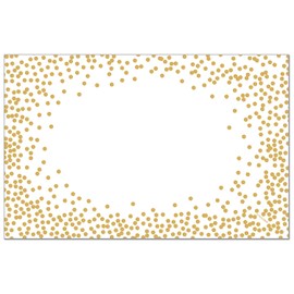 CounterArt Gold Confetti 24 Sheet Reusable Premium Paper Stock Placemats in Resealable Storage Bag Made in The USA 17" x 11"